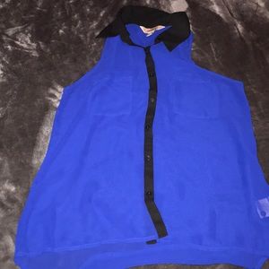 Decree Sz S Blue/Black BurtonDown sleeveless shirt